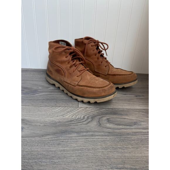 Sorel Kezar Moc Toe Boots Men’s 11 Brown Leather Lace Up Ankle Outdoor Comfort - Picture 2 of 7